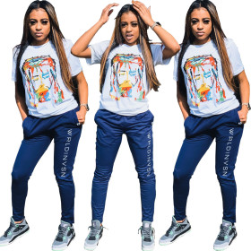 Casual Bodycon Plus Size Printing T-Shirt For Women HG5267