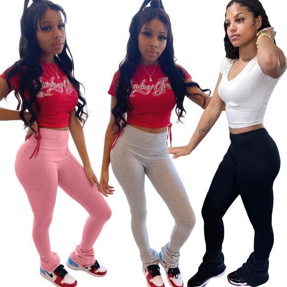 Tight high waist custom stacking flared pants HR8102