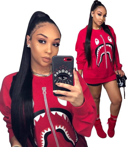 Wholesale Price Loose Long Sleeves Women Hoodies WY6492