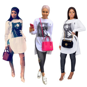 Fashion Print Long T Shirts Street Wear BLX5216