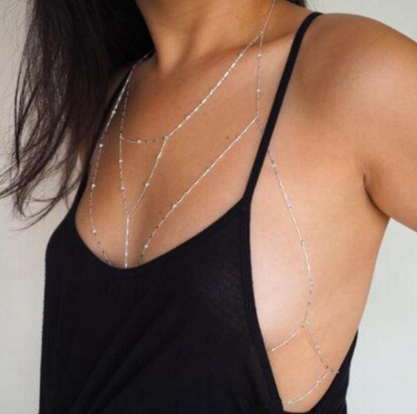 Simple multi-layered bead chain summer beach sexy bikini body chain ZL-X24