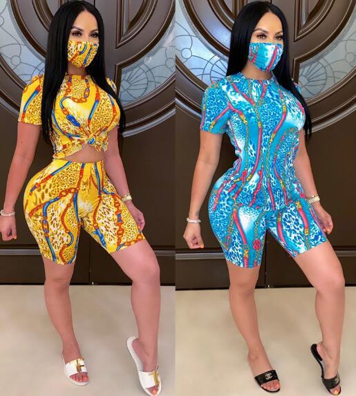 Casual fashion printed short sleeve pants TY1820