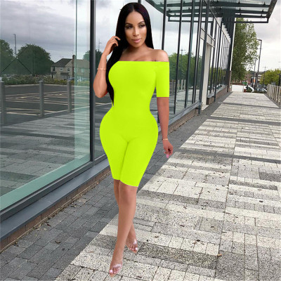 Sexy one-neck short-sleeved jumpsuit AM192