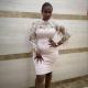Fashion Laides Sequin Sleeves Knee Length Dress XL9189