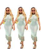 Hot Perspective Clubwear Sleeveless Dress With Tassel DF0660
