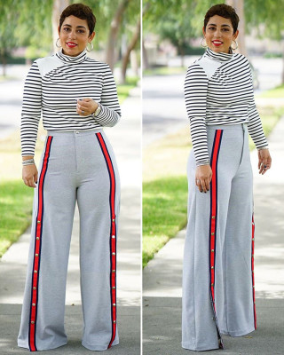 Casual Fashion Wide Leg Pants Sports Trousers ML7149