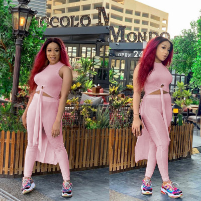 Fashion casual navel-exposed two-piece set FSL022