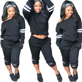 Long Sleeves Top Skinny Pants Sport Suits For Daily Wear HG5112