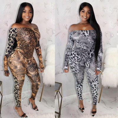 Fashion Sexy Print Leopard Jumpsuit KSN5081