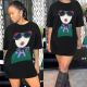 Wholesale Price Women Applique T-Shirt Short Dress KK8029