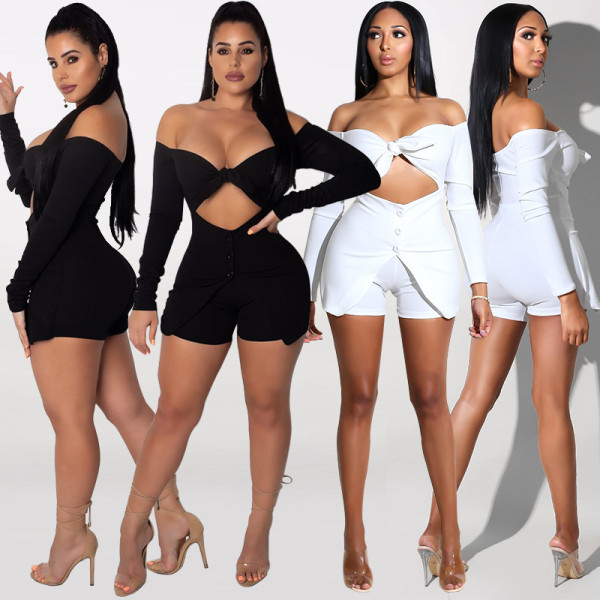 Sexy Women Irregular Split V Collar Sleeveless Jumpsuit XZ2056