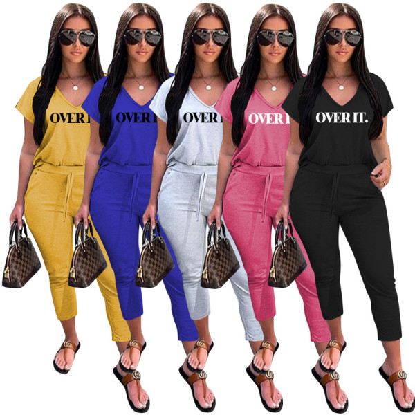 Casual suit nine points pants suit F8280