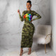 Factory Price Slim Bodycon Plus Size Female Ankle Length Dress MD281