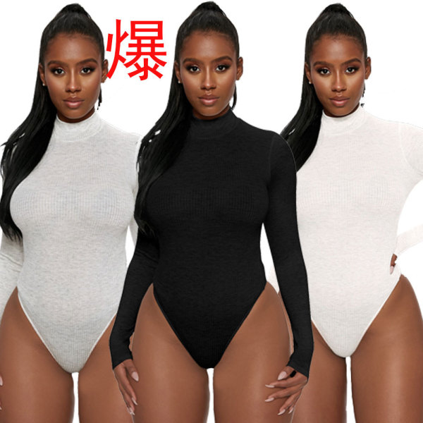 Bodycon Long Sleeves Triangular Jumpsuits WMZ2380