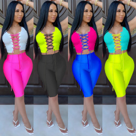 Sexy tight-fitting straps hollow two-piece women CYF3620