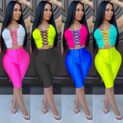Sexy tight-fitting straps hollow two-piece women CYF3620