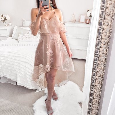 Party Ruffle Sexy Mesh Splicing Irregular Spaghetti Strap Dress YL817
