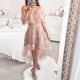 Party Ruffle Sexy Mesh Splicing Irregular Spaghetti Strap Dress YL817