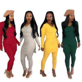 New Autumn Sets Long Tops With Leggings Knitting Sets TRS872