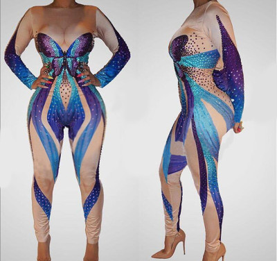 Euramerican Colorful Bodycon Jumpsuit For Women SC492