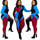 New Colorblock Bodycon Sports Jumpsuits OMY5061