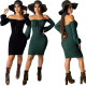 Sexy Pit Studded Hole Long Sleeve Dress YY5138