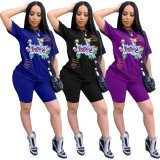 Fashion casual women's burning flower positioning anime suit ZH5196