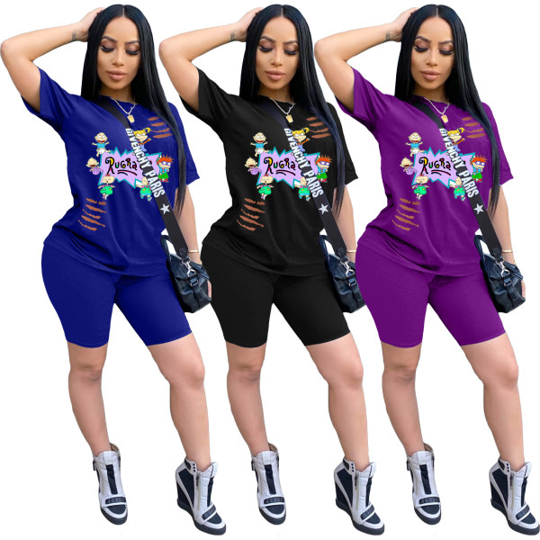 Fashion casual women's burning flower positioning anime suit ZH5196