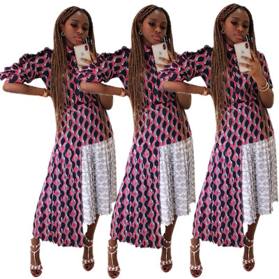 Casual Print Long Maxi Dress YYZ907