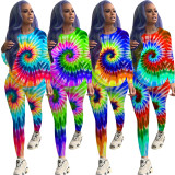 Sport Tie Dye 2 Pieces Women Outfits For Wholesale MTY6202