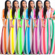 Fashion Coloring Button And Belt Long Party Dress CCY1017