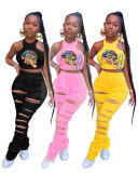 sports two-piece womens casual printed vest vest SSD2651