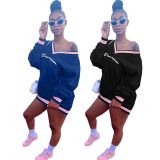 Fashion Letter Print Knitting T Shirt Dress YX9065