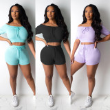Solid color home sports suit CY1222