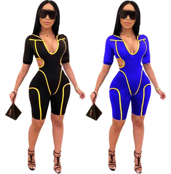 Sexy women's striped jumpsuit with hat MDF5117