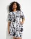 Wholesale Price Printing Round Neck Half Sleeved Pencil Dress PT98232