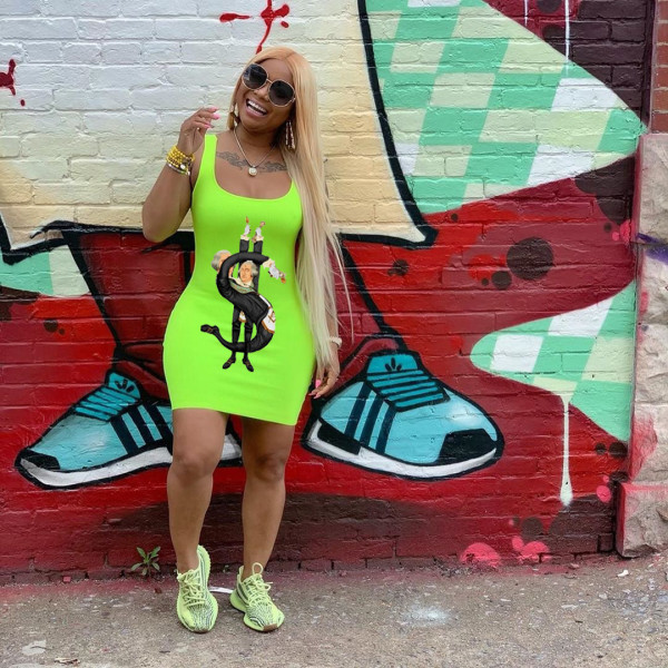 spoof of brand multicolor dresses BN7008