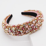 Baroque Geometric Wide-Brimmed Color Ciamond Prom Catwalk Hair Accessory JB7691456