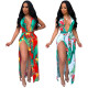 Sleeveless Backless Sexy Floral Dress W5014