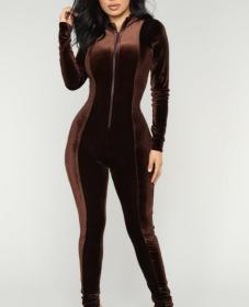 High Quality Long Sleeves Ziper Autumn Winter Jumpsuit N338-L0220