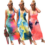 Tie-dye back strap dress YT3220