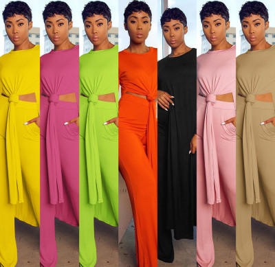 Womens multicolor suit, home service multicolor sports two-piece suit MD373