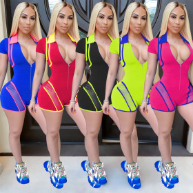 Women's sexy evening perspective jumpsuit CYF3564