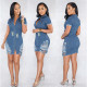 Hot Sale Denim Bodycon Ripped Summer Dress F8195