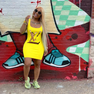 spoof of brand multicolor dresses BN7008