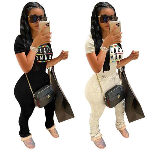 Letter Offset Casual Suit Spot LD8687