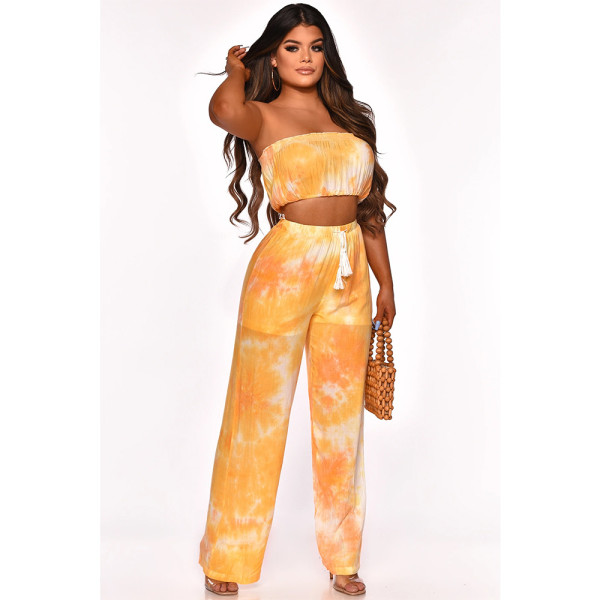 Sexy fashion women's printed two-piece suit SH7168