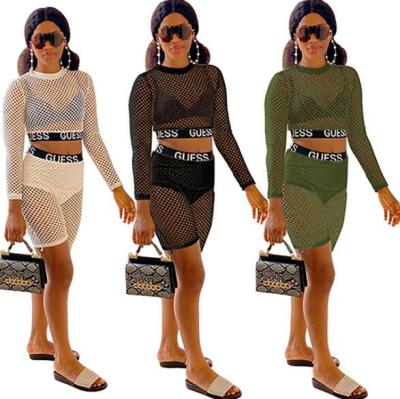 Sexy cutout solid color suit M1028