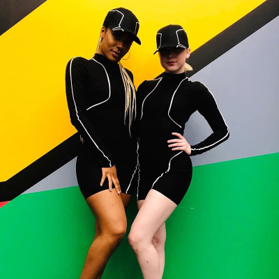 Long sleeve tight zipper casual joint  HP6808W06