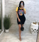 Euramerican Casual Short Sleeves Bodycon Dress HH8846